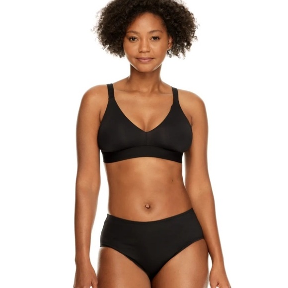 NWT Anne Cole Live in Color Triangular Bikini top size D black gold plus size - Picture 3 of 6